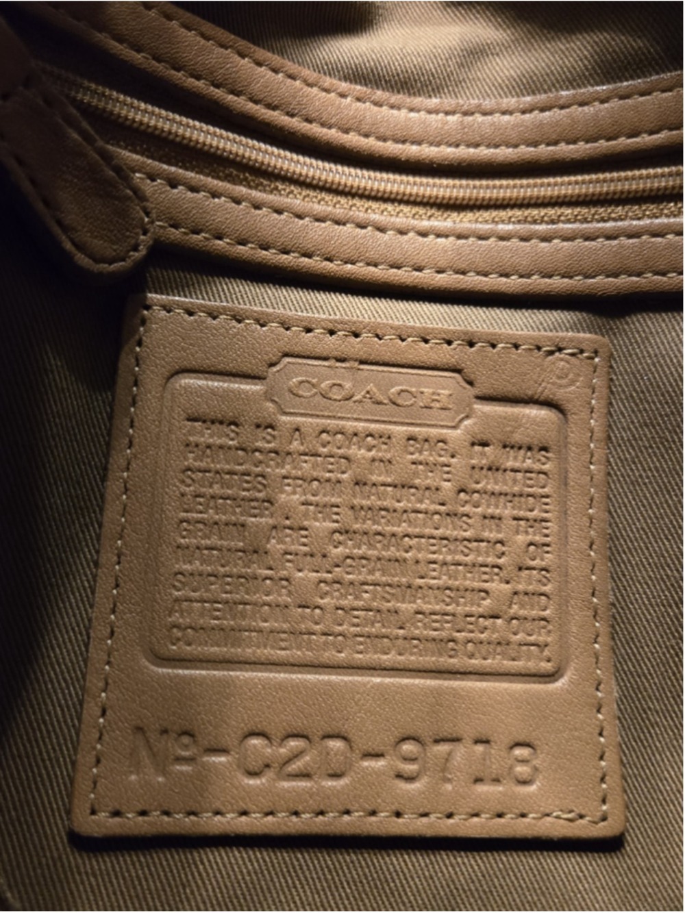 Coach Legacy Crescent 9718 Purse Tan Leather Flap Crossbody Shoulder Bag Vintage - Picture 9 of 12